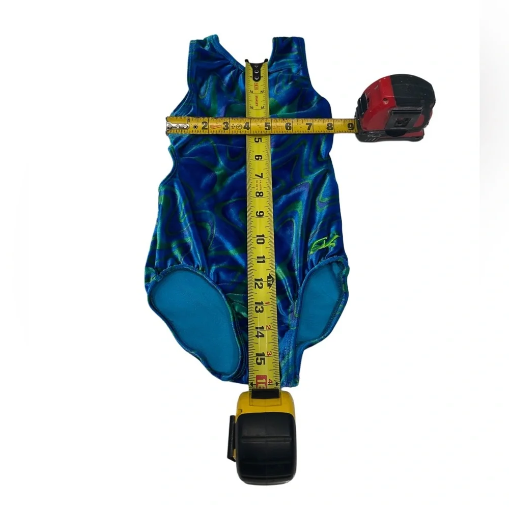 GK Elite Leotard  Girl‎ Gymnastics Dance  Blue Velour